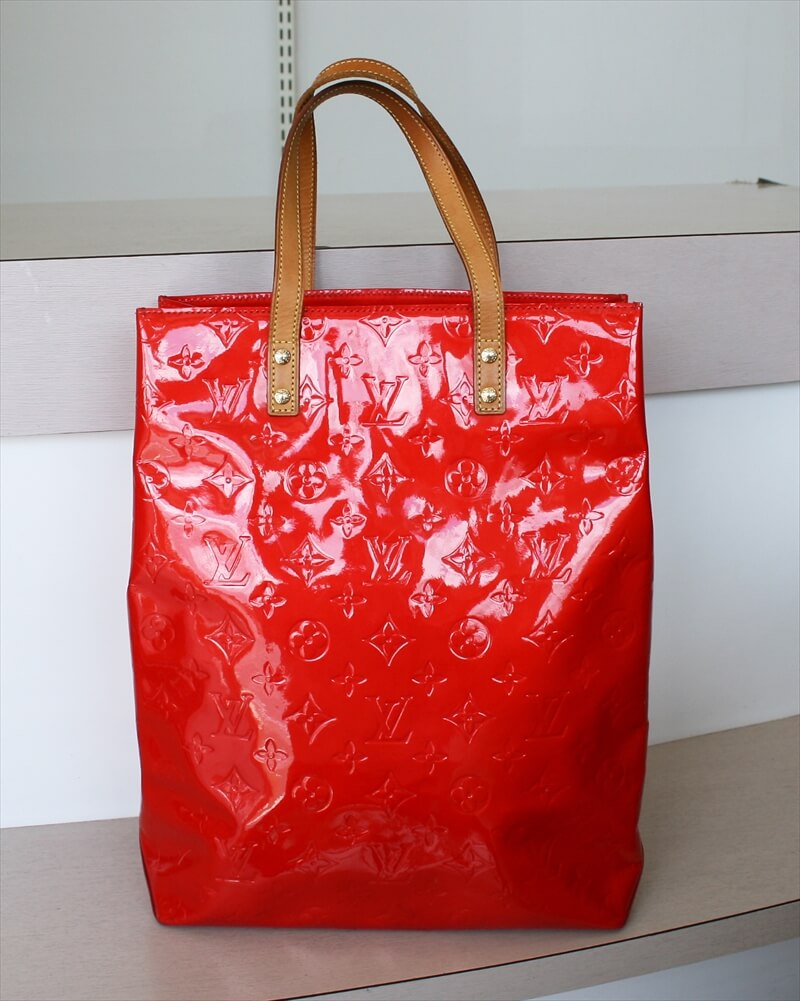 OUIS VUITTON READE MM Tote Bag Vernis Rouge