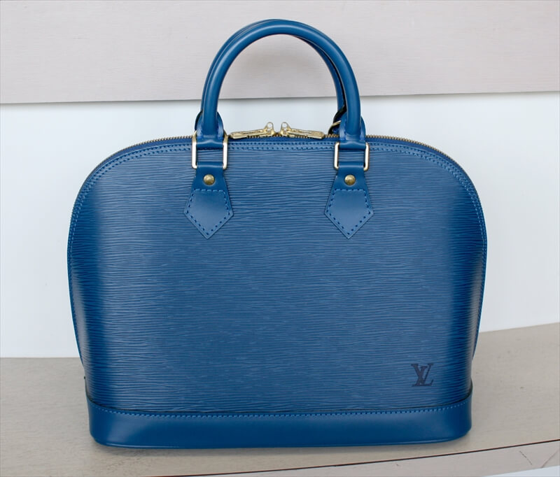 LOUIS VUITTON ALMA Epi Blue Handbag