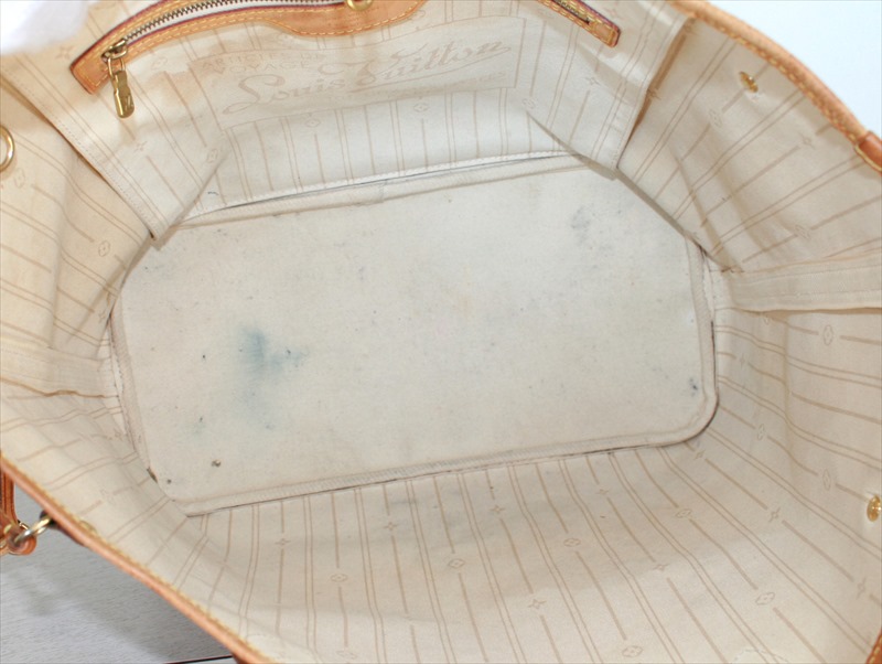 LOUIS VUITTON NEVERFULL MM Damier Azur Tote bag White Beige No.956-e