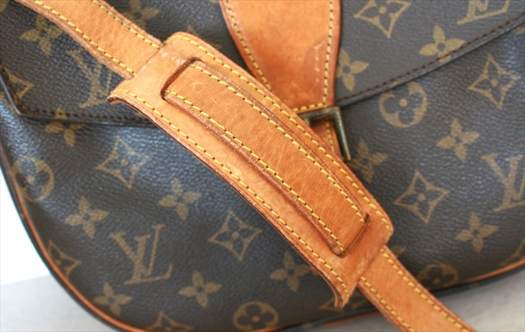 LOUIS VUITTON Jeune Fille GM Shoulder Bag Monogram Leather Brown M51225  83JH350