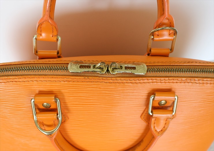 Louis Vuitton Orange Epi Leather Trunk Suite Case 75cm