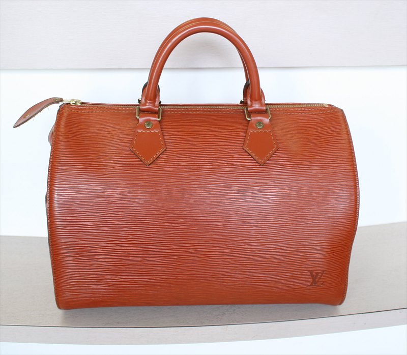 LOUIS VUITTON SPEEDY 30 Epi Kenyan Brown Handbag No.1130-e