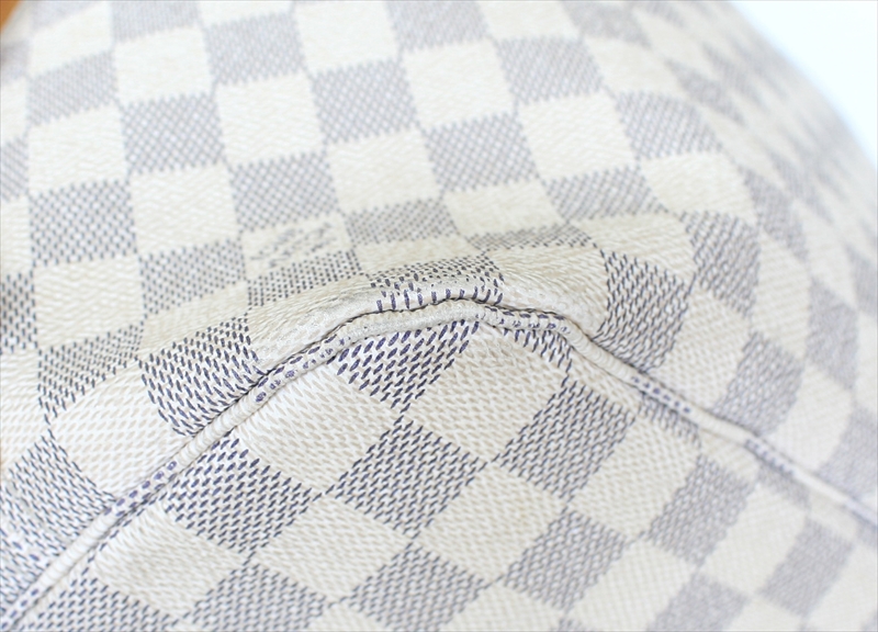 LV 【 NEVERFULL Medium Handbag 】 N40471 White Plaid Silk ScreenThis Nev