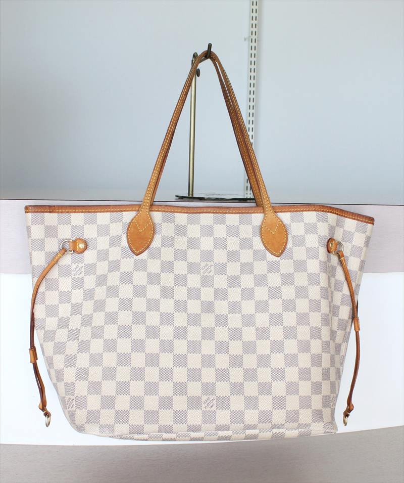 Louis Vuitton Damier Azur Checker Leather Neverful D. Azur Tote Bag - –  Mint Market