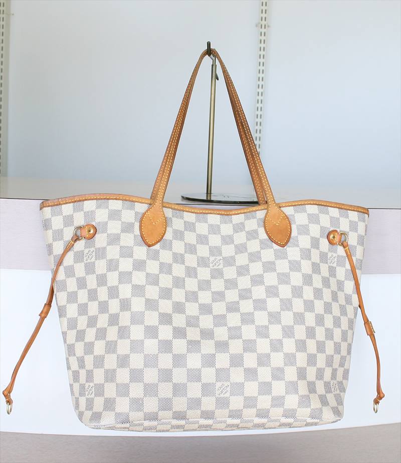 Louis Vuitton Neverfull MM Azur with Strap, New in Dustbag