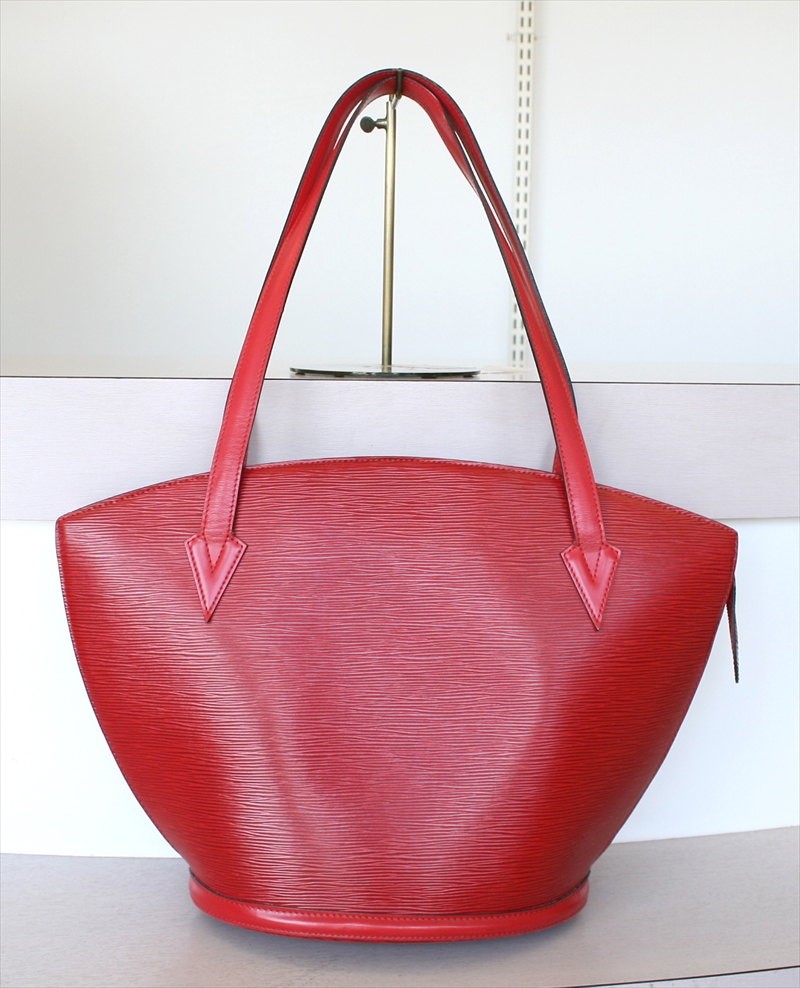 Louis Vuitton Red Epi Leather Saint Jacques Top Handle Bag