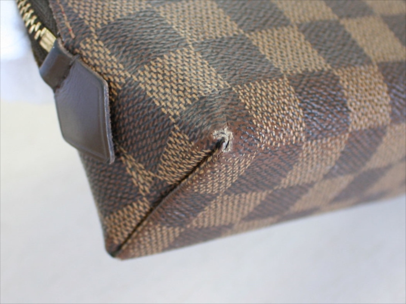 Louis Vuitton Damier Pochette Cosmetic PM Leather Brown Cosmetic