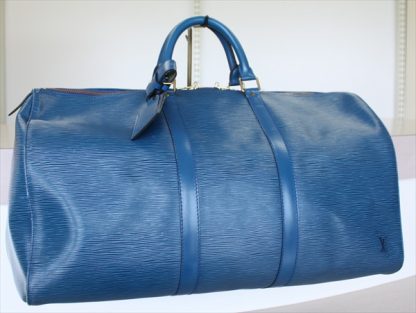 LOUIS VUITTON KEEPALL 50 Epi Blue Travel Bag