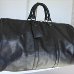 LOUIS VUITTON KEEPALL 50 Epi black Travel Bag